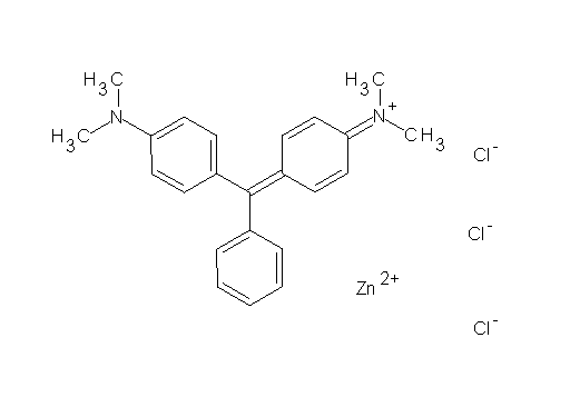 methanaminium, N-[4-[[4-(dimethylamino)phenyl]phenylmethylene]-2,5-cyclohexadien-1-ylidene]-N-methyl-, trichloride, zinc salt - Click Image to Close