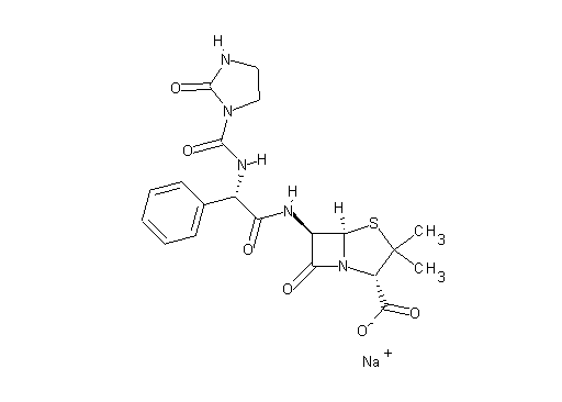sodium 3,3-dimethyl-7-oxo-6-{[{[(2-oxo-1-imidazolidinyl)carbonyl]amino}(phenyl)acetyl]amino}-4-thia-1-azabicyclo[3.2.0]heptane-2-carboxylate - Click Image to Close
