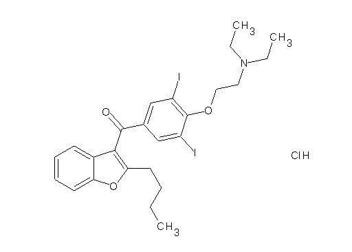 (2-butyl-1-benzofuran-3-yl){4-[2-(diethylamino)ethoxy]-3,5-diiodophenyl}methanone hydrochloride