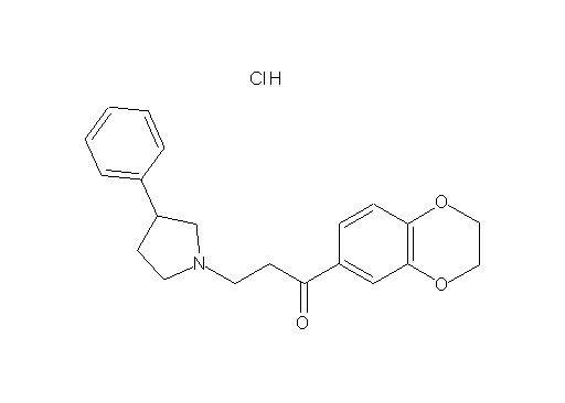 1-(2,3-dihydro-1,4-benzodioxin-6-yl)-3-(3-phenyl-1-pyrrolidinyl)-1-propanone hydrochloride - Click Image to Close