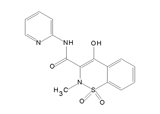 4-hydroxy-2-methyl-N-2-pyridinyl-2H-1,2-benzothiazine-3-carboxamide 1,1-dioxide - Click Image to Close