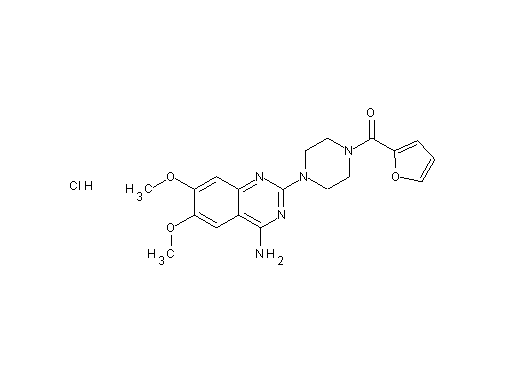 2-[4-(2-furoyl)-1-piperazinyl]-6,7-dimethoxy-4-quinazolinamine hydrochloride - Click Image to Close