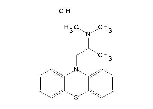 N,N-dimethyl-1-(10H-phenothiazin-10-yl)-2-propanamine hydrochloride - Click Image to Close