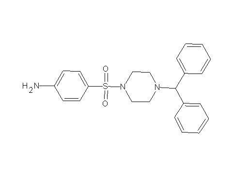 (4-{[4-(diphenylmethyl)-1-piperazinyl]sulfonyl}phenyl)amine