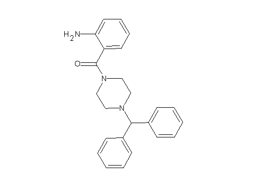(2-{[4-(diphenylmethyl)-1-piperazinyl]carbonyl}phenyl)amine