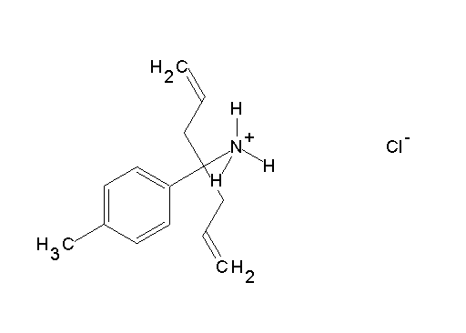 4-(4-methylphenyl)-1,6-heptadien-4-aminium chloride