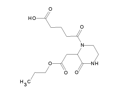 5-oxo-5-[3-oxo-2-(2-oxo-2-propoxyethyl)-1-piperazinyl]pentanoic acid