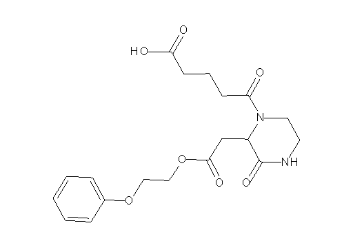 5-oxo-5-{3-oxo-2-[2-oxo-2-(2-phenoxyethoxy)ethyl]-1-piperazinyl}pentanoic acid