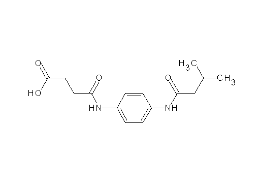 4-({4-[(3-methylbutanoyl)amino]phenyl}amino)-4-oxobutanoic acid