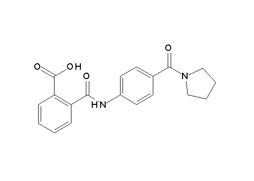 2-({[4-(1-pyrrolidinylcarbonyl)phenyl]amino}carbonyl)benzoic acid