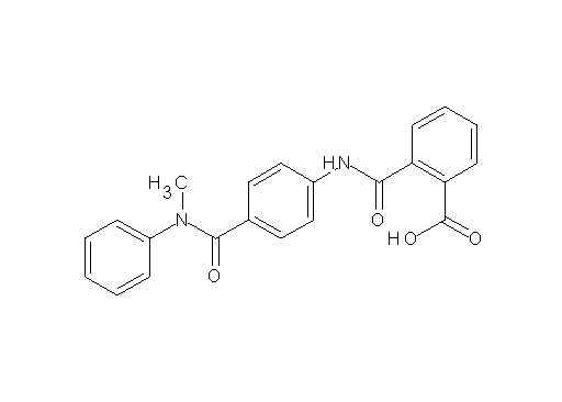 2-{[(4-{[methyl(phenyl)amino]carbonyl}phenyl)amino]carbonyl}benzoic acid