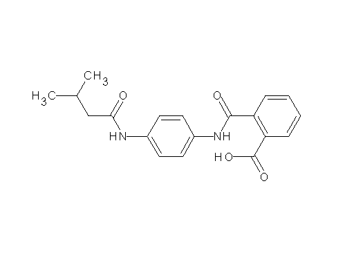 2-[({4-[(3-methylbutanoyl)amino]phenyl}amino)carbonyl]benzoic acid