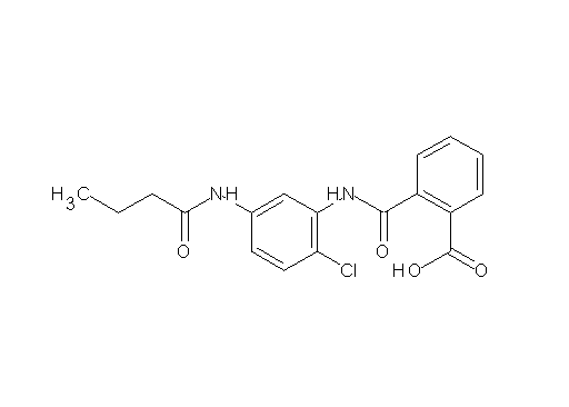 2-({[5-(butyrylamino)-2-chlorophenyl]amino}carbonyl)benzoic acid