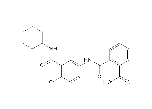2-[({4-chloro-3-[(cyclohexylamino)carbonyl]phenyl}amino)carbonyl]benzoic acid