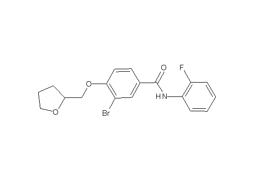 3-bromo-N-(2-fluorophenyl)-4-(tetrahydro-2-furanylmethoxy)benzamide