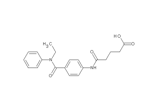 5-[(4-{[ethyl(phenyl)amino]carbonyl}phenyl)amino]-5-oxopentanoic acid