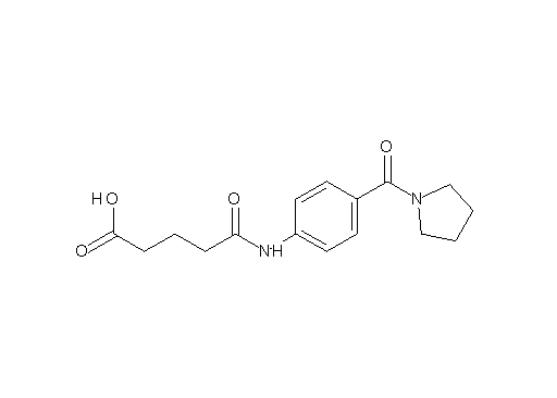 5-oxo-5-{[4-(1-pyrrolidinylcarbonyl)phenyl]amino}pentanoic acid