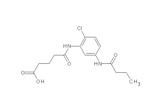 5-{[5-(butyrylamino)-2-chlorophenyl]amino}-5-oxopentanoic acid