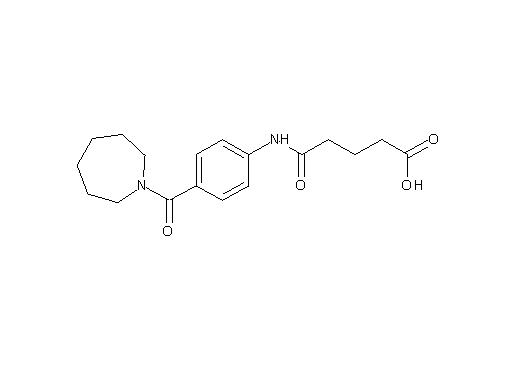 5-{[4-(1-azepanylcarbonyl)phenyl]amino}-5-oxopentanoic acid