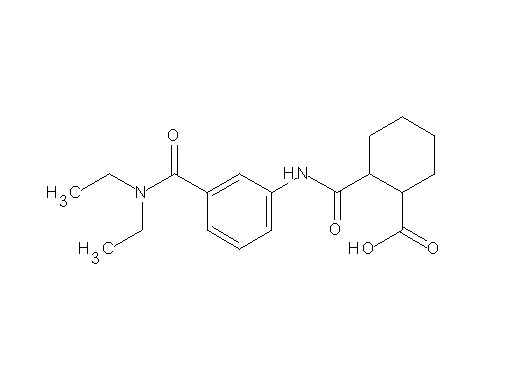 2-[({3-[(diethylamino)carbonyl]phenyl}amino)carbonyl]cyclohexanecarboxylic acid