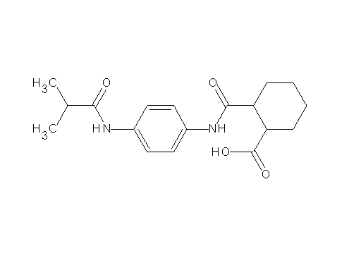 2-({[4-(isobutyrylamino)phenyl]amino}carbonyl)cyclohexanecarboxylic acid
