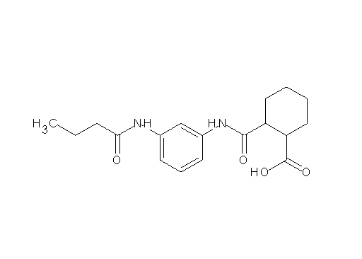 2-({[3-(butyrylamino)phenyl]amino}carbonyl)cyclohexanecarboxylic acid - Click Image to Close