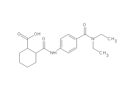 2-[({4-[(diethylamino)carbonyl]phenyl}amino)carbonyl]cyclohexanecarboxylic acid