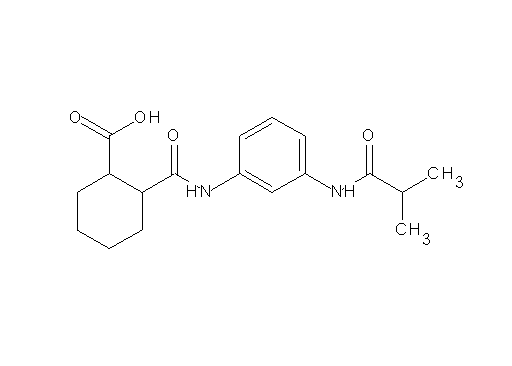 2-({[3-(isobutyrylamino)phenyl]amino}carbonyl)cyclohexanecarboxylic acid