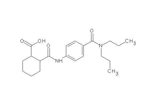 2-[({4-[(dipropylamino)carbonyl]phenyl}amino)carbonyl]cyclohexanecarboxylic acid