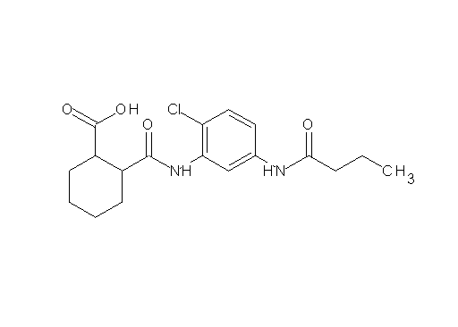 2-({[5-(butyrylamino)-2-chlorophenyl]amino}carbonyl)cyclohexanecarboxylic acid - Click Image to Close