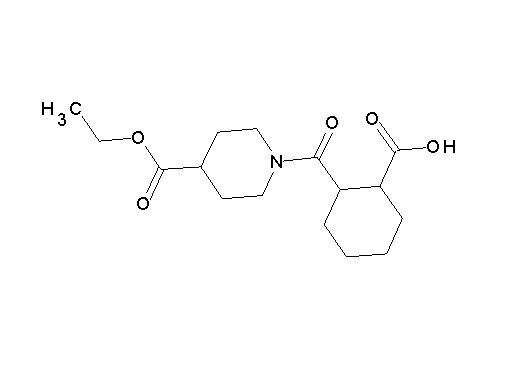 2-{[4-(ethoxycarbonyl)-1-piperidinyl]carbonyl}cyclohexanecarboxylic acid