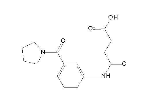 4-oxo-4-{[3-(1-pyrrolidinylcarbonyl)phenyl]amino}butanoic acid