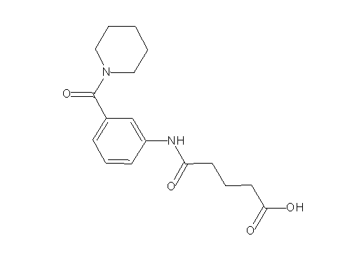 5-oxo-5-{[3-(1-piperidinylcarbonyl)phenyl]amino}pentanoic acid