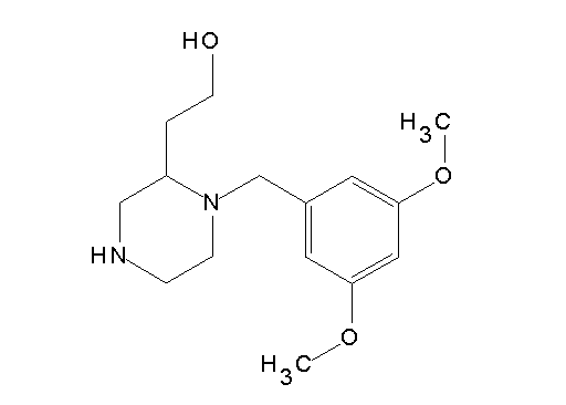 2-[1-(3,5-dimethoxybenzyl)-2-piperazinyl]ethanol