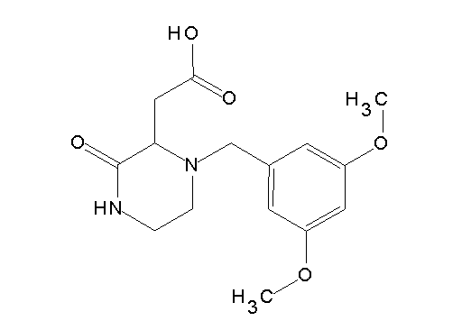[1-(3,5-dimethoxybenzyl)-3-oxo-2-piperazinyl]acetic acid