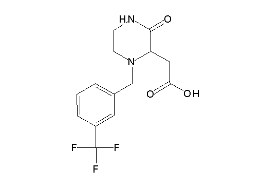 {3-oxo-1-[3-(trifluoromethyl)benzyl]-2-piperazinyl}acetic acid