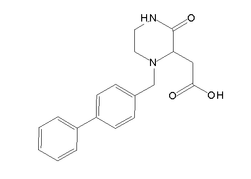 [1-(4-biphenylylmethyl)-3-oxo-2-piperazinyl]acetic acid