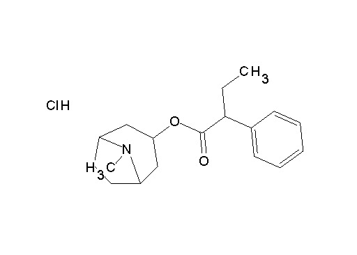8-methyl-8-azabicyclo[3.2.1]oct-3-yl 2-phenylbutanoate hydrochloride
