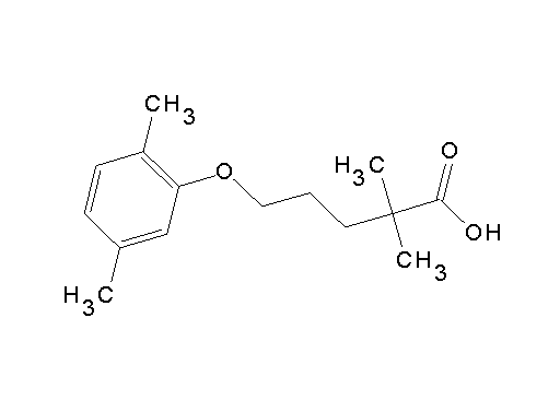 5-(2,5-dimethylphenoxy)-2,2-dimethylpentanoic acid - Click Image to Close