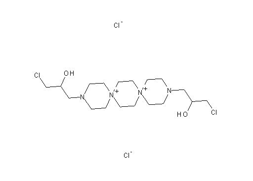 3,12-bis(3-chloro-2-hydroxypropyl)-3,12-diaza-6,9-diazoniadispiro[5.2.5.2]hexadecane dichloride