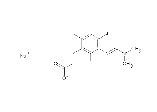 sodium 3-(3-{[(dimethylamino)methylene]amino}-2,4,6-triiodophenyl)propanoate - Click Image to Close