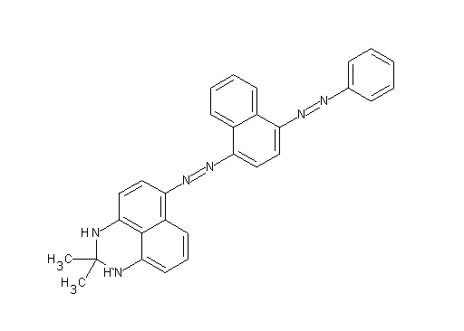 2,2-dimethyl-6-{[4-(phenyldiazenyl)-1-naphthyl]diazenyl}-2,3-dihydro-1H-perimidine