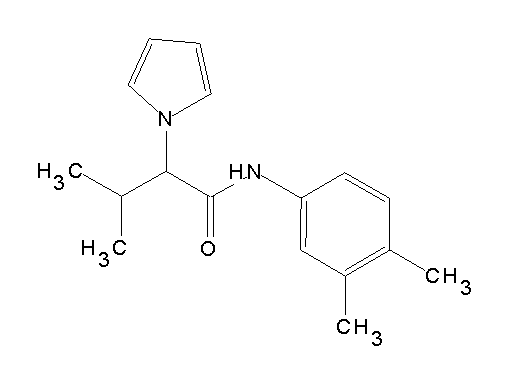 N-(3,4-dimethylphenyl)-3-methyl-2-(1H-pyrrol-1-yl)butanamide - Click Image to Close