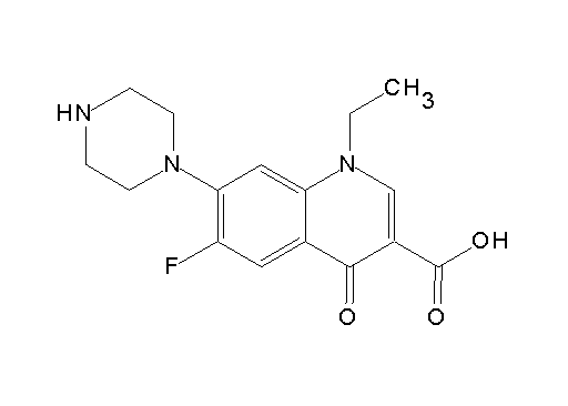 1-ethyl-6-fluoro-4-oxo-7-(1-piperazinyl)-1,4-dihydro-3-quinolinecarboxylic acid