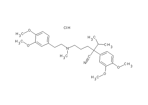 2-(3,4-dimethoxyphenyl)-5-[[2-(3,4-dimethoxyphenyl)ethyl](methyl)amino]-2-isopropylpentanenitrile hydrochloride