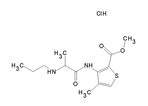 methyl 4-methyl-3-[(N-propylalanyl)amino]-2-thiophenecarboxylate hydrochloride