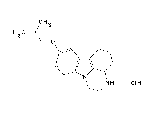 8-isobutoxy-2,3,3a,4,5,6-hexahydro-1H-pyrazino[3,2,1-jk]carbazole hydrochloride