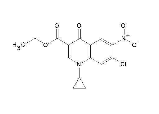 ethyl 7-chloro-1-cyclopropyl-6-nitro-4-oxo-1,4-dihydro-3-quinolinecarboxylate