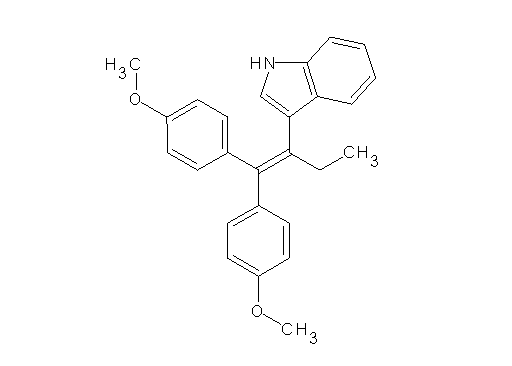 3-[1-ethyl-2,2-bis(4-methoxyphenyl)vinyl]-1H-indole - Click Image to Close