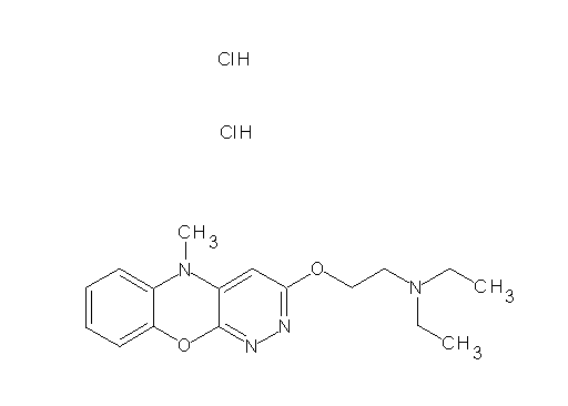N,N-diethyl-2-[(5-methyl-5H-pyridazino[3,4-b][1,4]benzoxazin-3-yl)oxy]ethanamine dihydrochloride